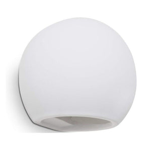 Applique da parete in gesso tondo a doppia emissione di luce attacco G9