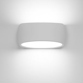 Applique da parete ovale in gesso a doppia emissione di luce R7S