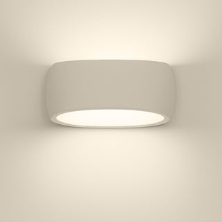 Applique da parete ovale in gesso a doppia emissione di luce R7S