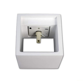 Applique da parete in gesso cubo a doppia emissione di luce attacco G9
