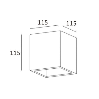 Applique da parete in gesso cubo a doppia emissione di luce attacco G9