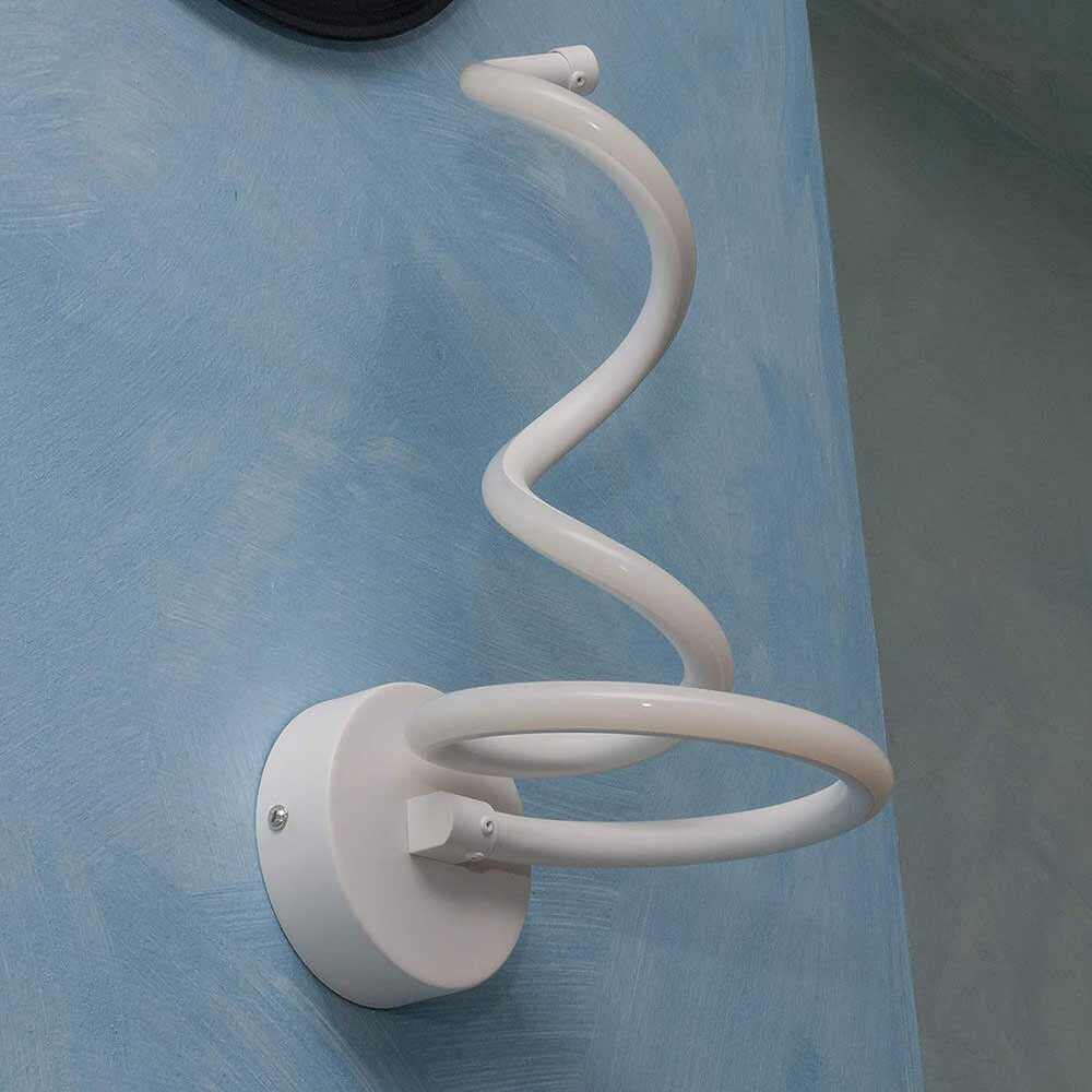 Applique moderno spirale a led 12 watt da parete lumetto abat jour lampada da interno 3 colorazione di luce