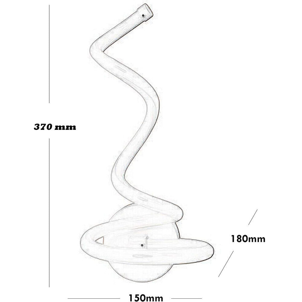 Applique moderno spirale a led 12 watt da parete lumetto abat jour lampada da interno 3 colorazione di luce