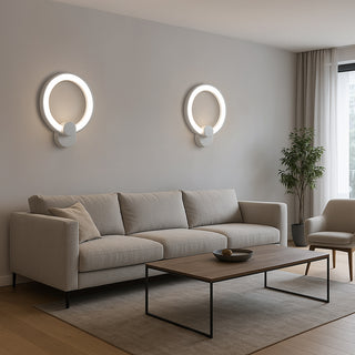 Applique led forma di cerchio 9 watt tecnologia CCT lampada da parete