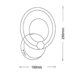 Applique led forma di cerchio 9 watt tecnologia CCT lampada da parete