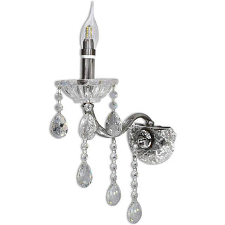 Applique candelabro con gocce pendente in acrilico attacco E14