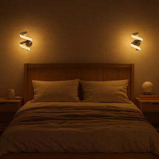 Applique a parete stilizzato 9 watt spirale tecnologia colorazione CCT