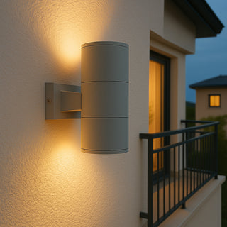 Applique a parete doppia emissione per esterno giardino ip55 2Xgu10