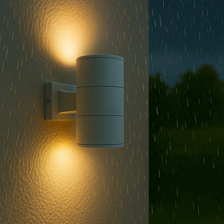Applique a parete doppia emissione per esterno giardino ip55 2Xgu10