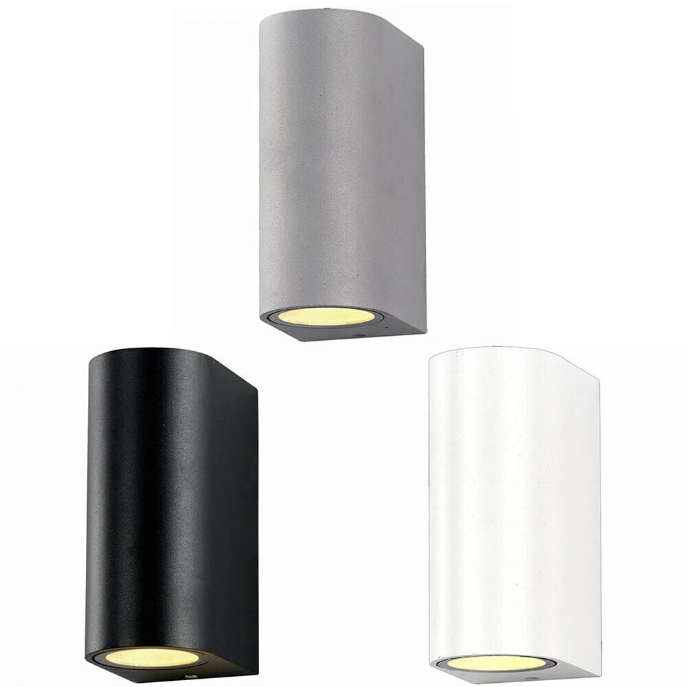 Applique a parete doppia emissione luminosa per esterno balcone terrazzo ip65UP & DOWN 2 portalampada gu10