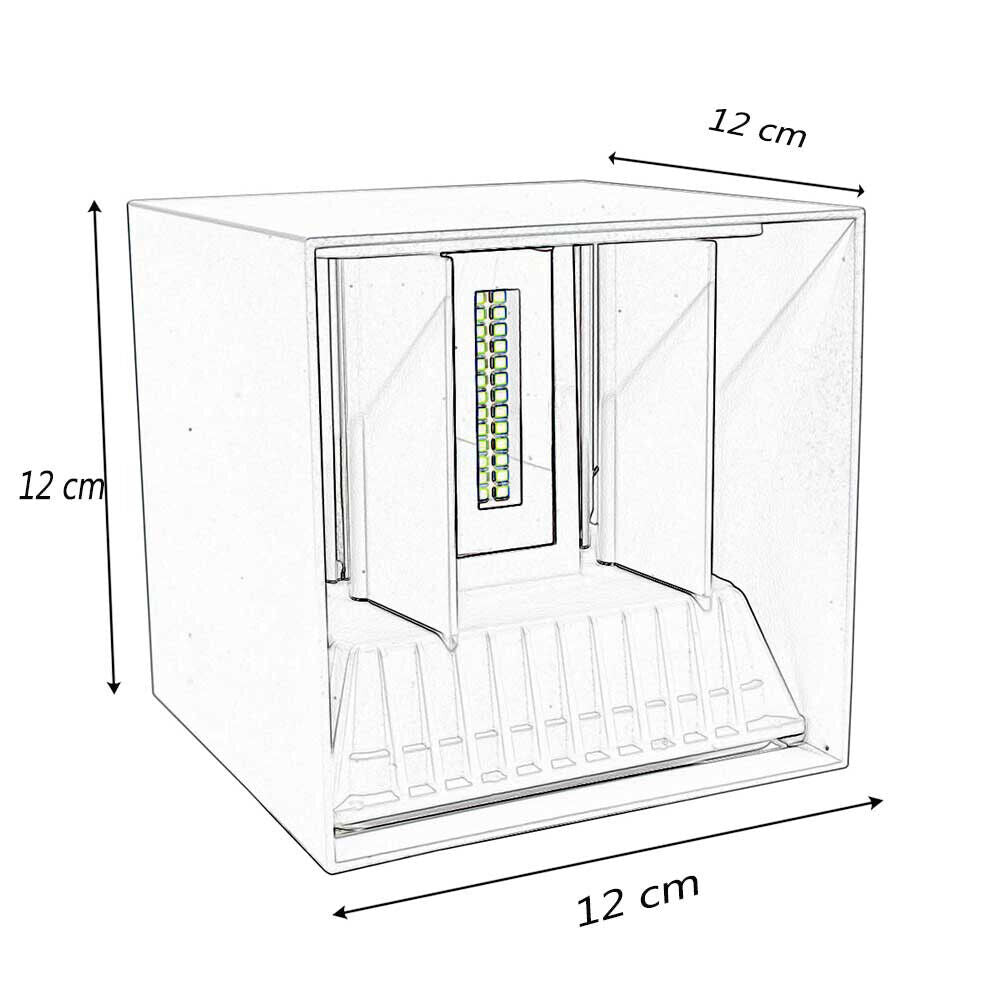 Applique da parete 52 led 22 watt per esterno impermeabile IP65 luce doppia emissione luminosa UP & DOWN luce fredda 6500k naturale 4000k calda 3000k