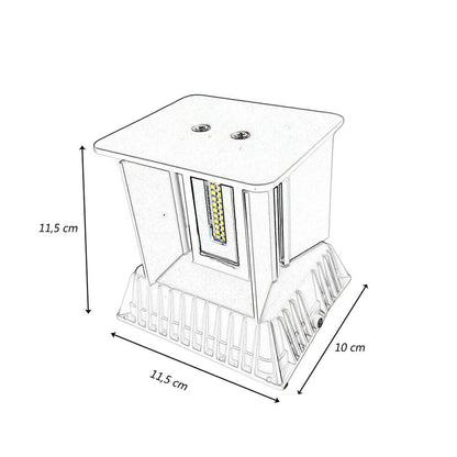 Applique da parete 52 led 22 watt per esterno impermeabile IP65 luce doppia emissione luminosa UP & DOWN luce fredda 6500k naturale 4000k calda 3000k