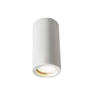Applique soffitto in gesso verniciabile cilindro o cubo GU10 14x7 cm