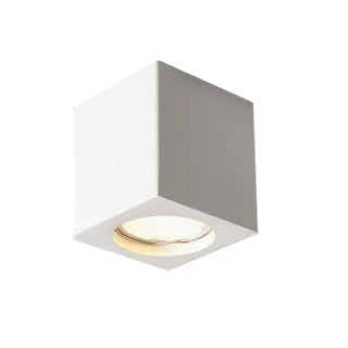 Applique soffitto in gesso verniciabile cilindro o cubo GU10 9x7 cm