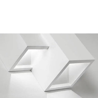 Applique da parete in gesso 2 cubi doppia emissione up e down G9