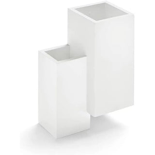 Applique da parete in gesso 2 cubi doppia emissione up e down G9
