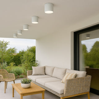 Applique soffitto a cilindro esterno GU10 per balcone terrazzo IP54