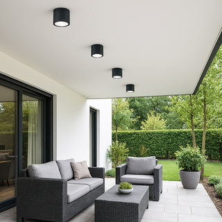 Applique soffitto a cilindro esterno GU10 per balcone terrazzo IP54