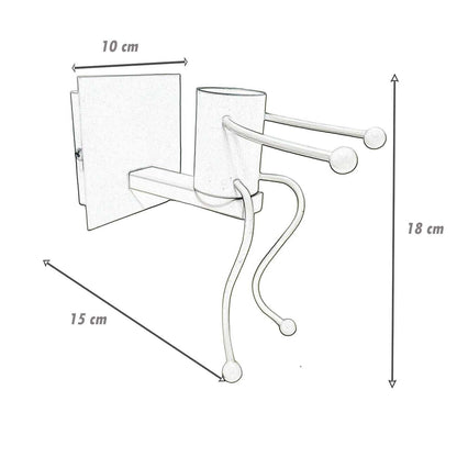 Applique da parete decorativo a forma di omino lampada da muro in metallo attacco E27 arredo casa
