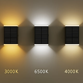 Applique solare 2W doppia emissione di luce tecnologia CCT IP54