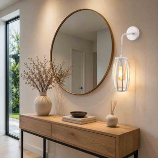 Applique da parete pendente a forma di ovale 3D stile minimal E27