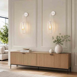 Applique da parete pendente a forma di ovale 3D stile minimal E27