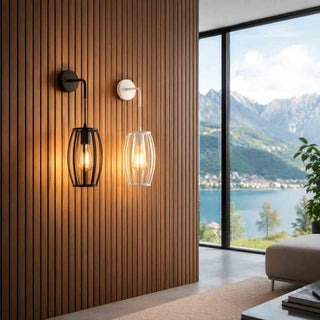 Applique da parete pendente a forma di ovale 3D stile minimal E27