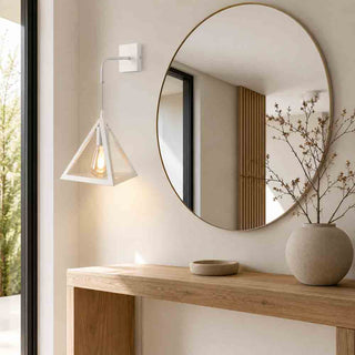 Applique da parete pendente a forma di triangolo 3D stile minimal E27
