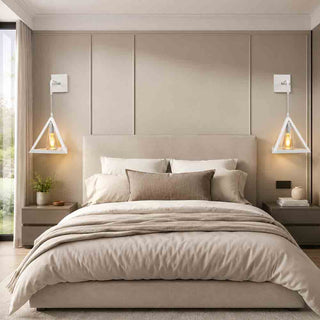 Applique da parete pendente a forma di triangolo 3D stile minimal E27