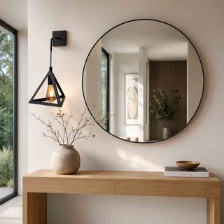 Applique da parete pendente a forma di triangolo 3D stile minimal E27