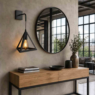 Applique da parete pendente a forma di triangolo 3D stile minimal E27