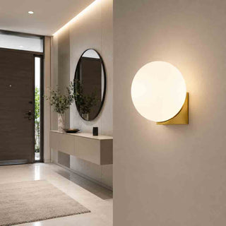 Applique a parete bronzo con sfera opaca minamal con attacco G9