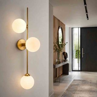 Applique a parete bronzo tre sfera opache minamal con attacco G9