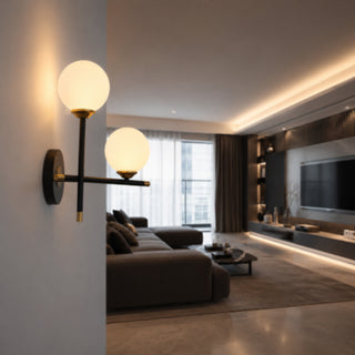 Applique da parete doppia sfera illuminazione decorativa 2 attacchi G9