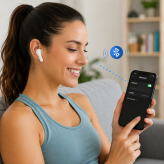 Auricolare Bluetooth cuffia ricaricabile in-ear custodia con display