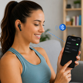 Auricolare Bluetooth cuffia ricaricabile in-ear custodia con display