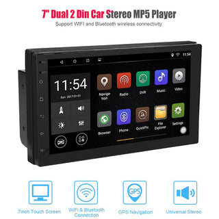 Autoradio 2 DIN Bluetooth 4+32GB CarPlay/Android 7” touchscreen FM/GPS