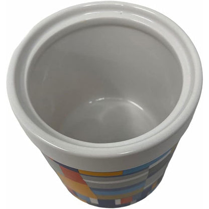 Barattolo in ceramica con decorazione multicolor tappo ermetico contenitore alimenti 600 ML