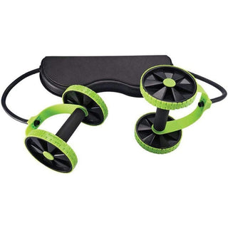 Base fitness con ruote addominali estensori elastici fascia