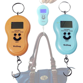 Bilancia portatile LCD con gancio per valige pesa fino a 50 Kg