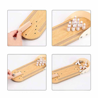 Mini Bowling da tavolo gioco interattivo con birillo palla giocattolo