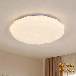 Plafoniera diamante con puntini trasparente 18 24 e 36 watt CCT switch