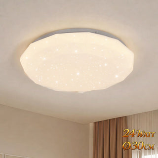 Plafoniera diamante con puntini trasparente 18 24 e 36 watt CCT switch