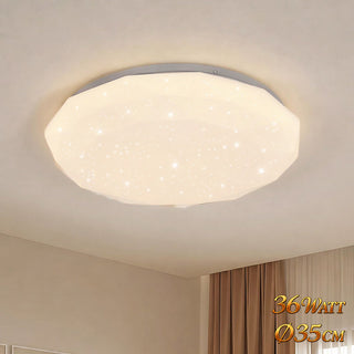 Plafoniera diamante con puntini trasparente 18 24 e 36 watt CCT switch