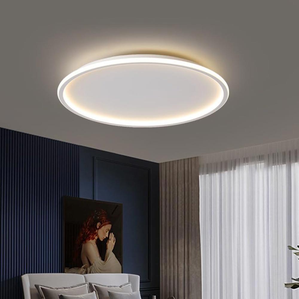 Plafoniera a led da soffitto rotonda 43 watt lampadari a cerchio luce calda 3000k naturale 4000k