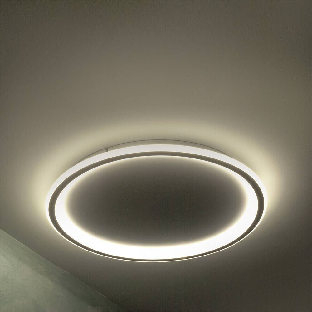 Plafoniera a led da soffitto rotonda 43 watt lampadari a cerchio luce calda 3000k naturale 4000k