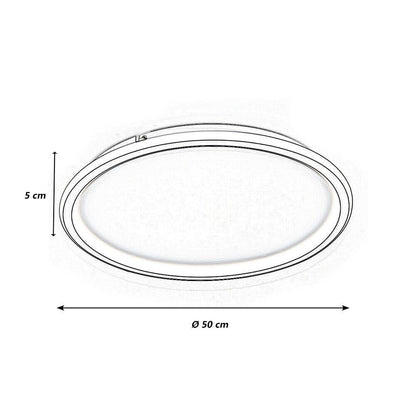 Plafoniera a led da soffitto rotonda 43 watt lampadari a cerchio luce calda 3000k naturale 4000k