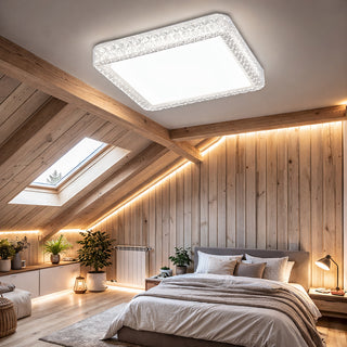 Plafoniera LED quadrata dimmerabile 48 watt CCT fredda naturale calda