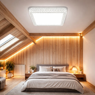 Plafoniera LED quadrata dimmerabile 48 watt CCT fredda naturale calda