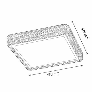 Plafoniera LED quadrata dimmerabile 48 watt CCT fredda naturale calda